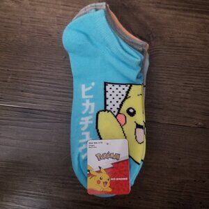 Pokemon 5 pack no show socks